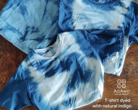 Indigo dyeing T-shirt